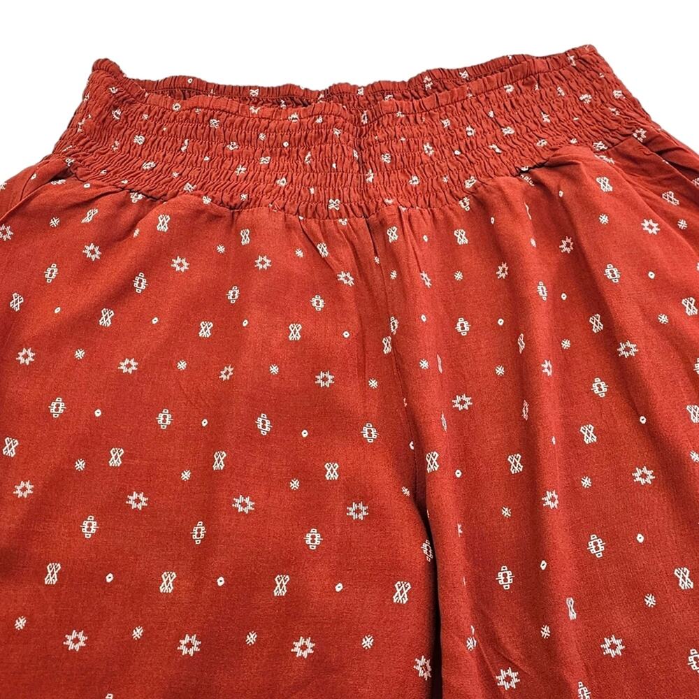 NWT Torrid Wide Leg Pants Womens Size 1X Orange Pull On Palazzo Geometric Print - Picture 7 of 15